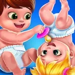 صورة Baby Twins Caring Day