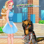 صورة Barbie With Little Wolfhound