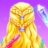 صورة Colorful Braid Hairstyle Making