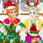 صورة Elsa And Anna Christmas Day