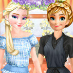 صورة Elsa And Anna Work Dress Up