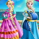 صورة Elsa And Rapunzel Pregnant Costumes