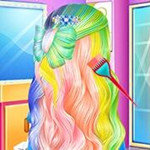 صورة Elsa's Rainbow Hairstyle Design