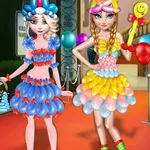 صورة Frozen Sisters Balloon Dress Look