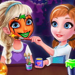 صورة Frozen Sisters Halloween Face Art