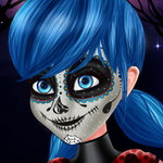 صورة Ladybug Halloween Face Art
