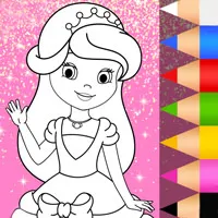 صورة Princess Coloring Glitter