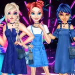 صورة Princess Denim Dress Fashion