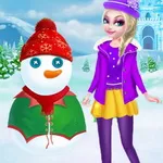 صورة Princess Elsa And Snowman Dress Up