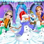 صورة Princesses And Olaf's Winter Style