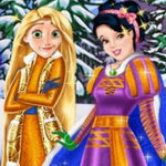 صورة Rapunzel And Snow White Winter Dress Up