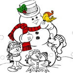 صورة Snowman Coloring Book